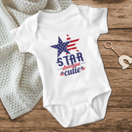 Star Spangled Cutie Rött vitt blått stjärnor juli  T Shirt