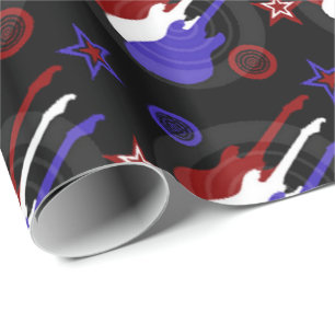 Star Spangled Guitars Mönster Presentpapper