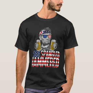 Star Spangled Hammered Abraham Lincoln Beer Älskar T Shirt