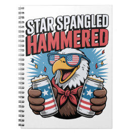 Star Spangled Hammered Patriotic Party Organizer Anteckningsbok