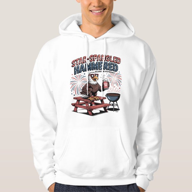 Star-Spangled Hammered Picnic Eagle Hoodie (Framsida)