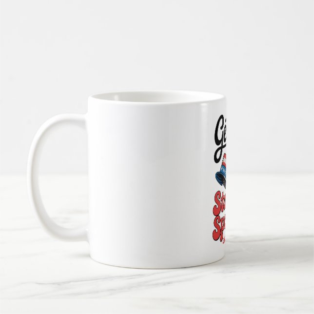 Star Spangled Hammered Skull Kaffemugg (Vänster)