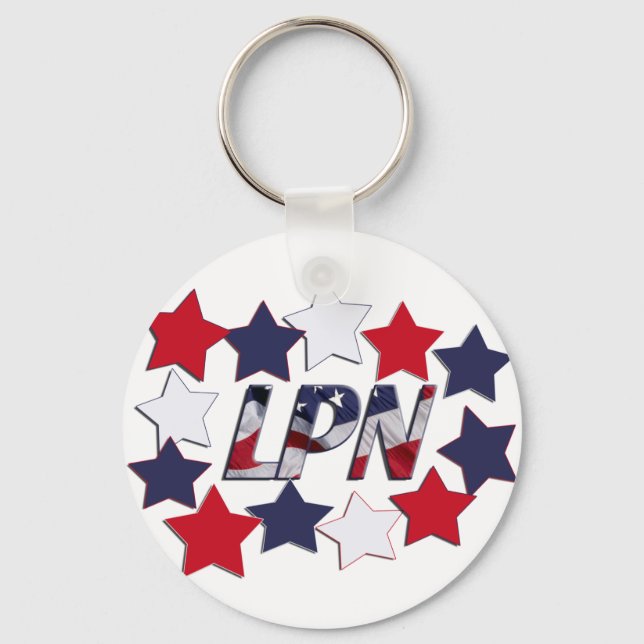 STAR SPANGLED LPN - LICENSERAD PRAKTISK NURS NYCKELRING (Framsida)