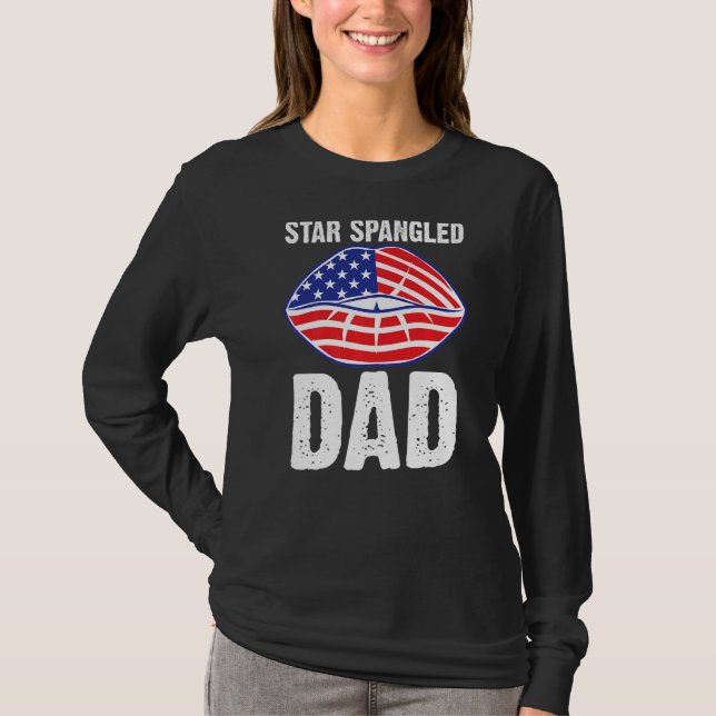 Star Spangled Pappa 4:e juli T Shirt (Framsida)