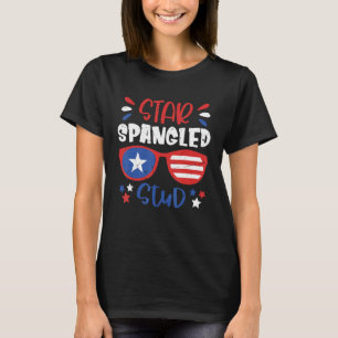 Star Spangled Stud 4:e juli Småbarn Outfit Patr T Shirt