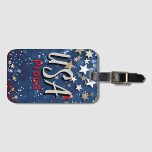 Star Spangled USA Proud Bagagebricka