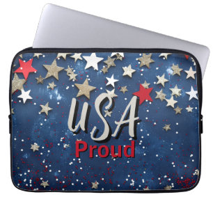 Star Spangled USA Proud Laptop Fodral