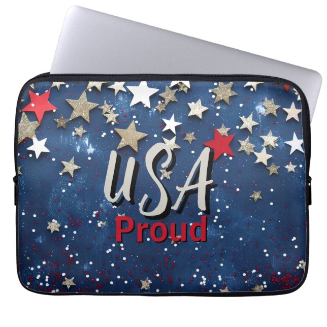 Star Spangled USA Proud Laptop Fodral (Framsidan)