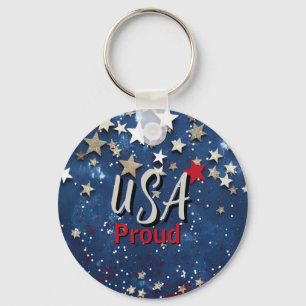 Star Spangled USA Proud Nyckelring