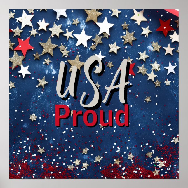 Star Spangled USA Proud Poster (Framsidan)