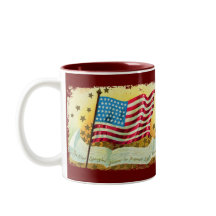 Star Spangred Banner American Flagga Coffee Mugg