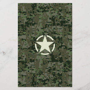 Star Stencil Digital Woodland Brevpapper