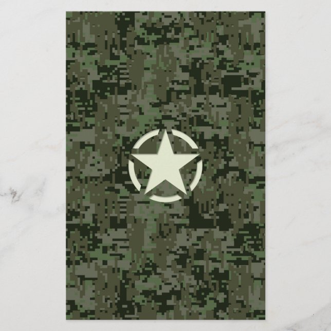 Star Stencil Digital Woodland Brevpapper (Framsida)