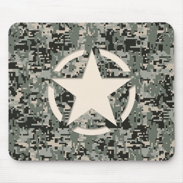 Star Stencil Stil Khaki Digital Camouflage Musmatta (Framsidan)