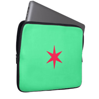 Star Stern green and neon pink Laptop Fodral