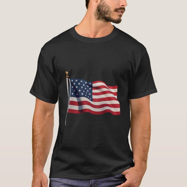 Star Stripes and Sunday Naps T Shirt (Framsida)