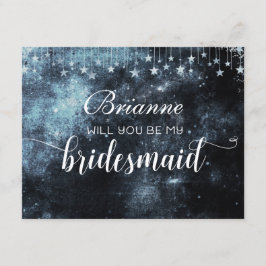 Star Struck Watercolor blir min bridesmaid Inbjudningar