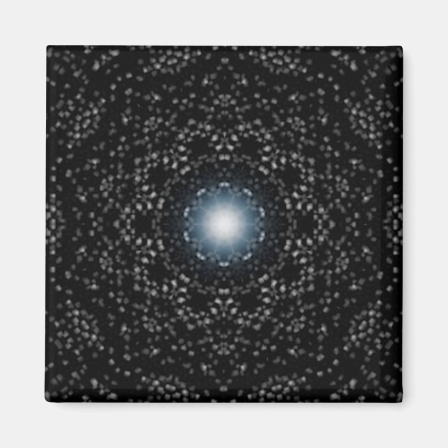 Star Studed Night Kaleidoscope Magnets Magnet (Framsidan)