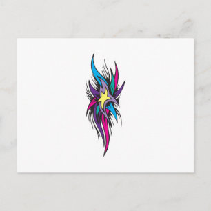 Star Svan Tattoo Design Vykort