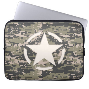 Star Symbol Pixel Digital kamouflage Laptop Fodral