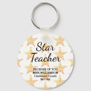 STAR TEACHER Tros att jag kunde Anpassadet Nyckelring