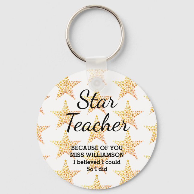 STAR TEACHER | Tros att jag kunde Anpassadet Nyckelring (Framsida)