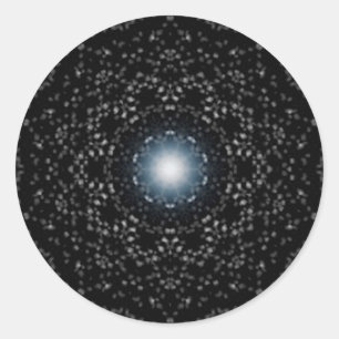 Star themed Kaleidoscope mönster Stickers Runt Klistermärke