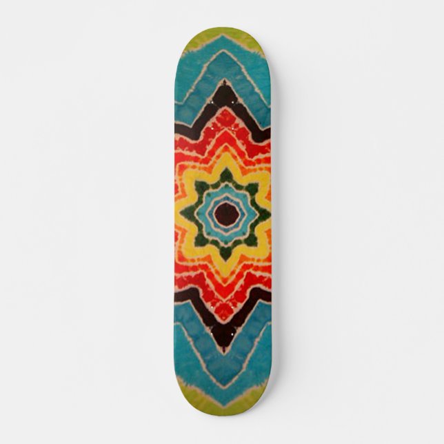 Star Tie Dye Mini Skateboard Bräda 18,5 Cm (Framsida)