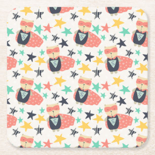 Star Toppen Hero Underlägg Papper Kvadrat