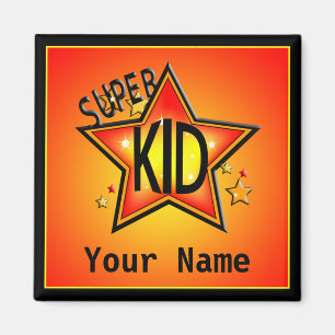 Star Toppen Kid Namn Anpassningsbar Magnet