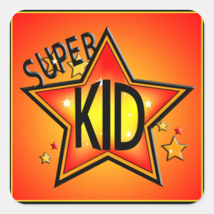 Star Toppen Kid Stickers Fyrkantigt Klistermärke
