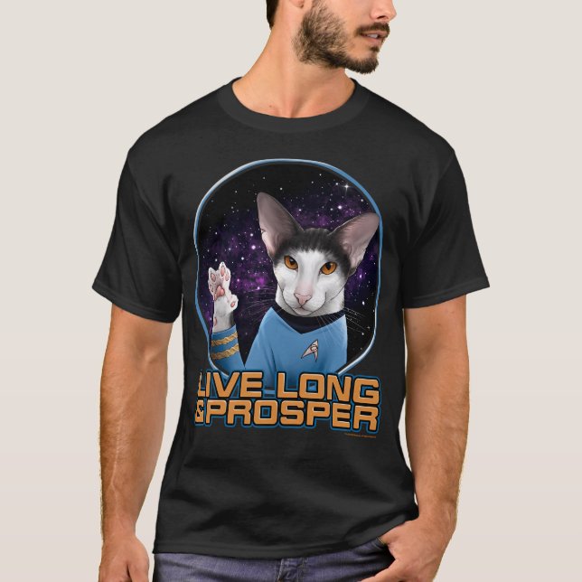Star Trek den ursprungliga serien Spock Cat Live L T Shirt (Framsida)