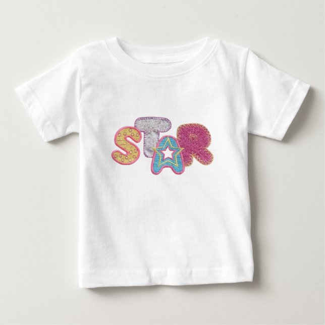 Star Tutu Baby Romper T Shirt (Framsida)