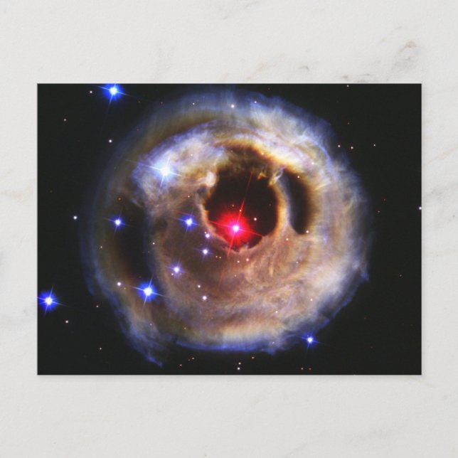 Star V838 Monocerotis (Hubble Telescope) Vykort (Framsida)