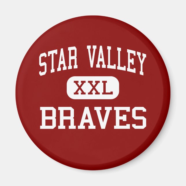 Star Valley - Braves - High School - Afton Wyoming Magnet (Framsidan)