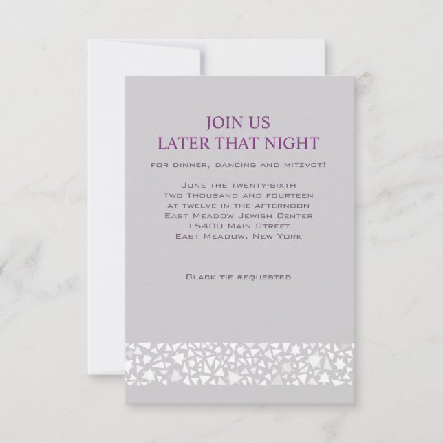 STAR WALL Jewish bröllopskort Party Card Inbjudningar (Framsida)