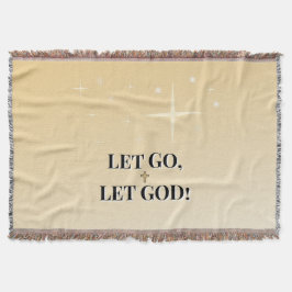 Star-Washed Let Go Let God Cross Comfort Filt