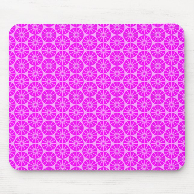 Star Wheel Mönster - Magentans Rosa - skuggor Musmatta (Framsidan)
