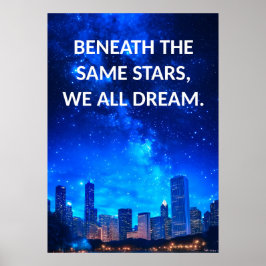 Starar Dream Cityscape Inspirational Quote Poster