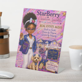 StarBerry Fastighetsmäklare Piedestal skylt