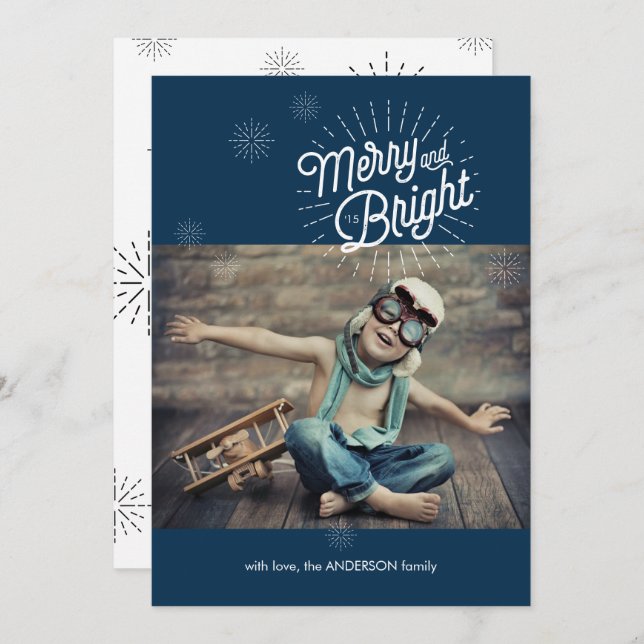 Starburst 1 Photo Helgdag Card i flottan Julkort (Fram/baksida)