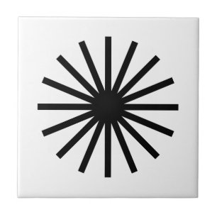 Starburst Black and White Kakelplatta