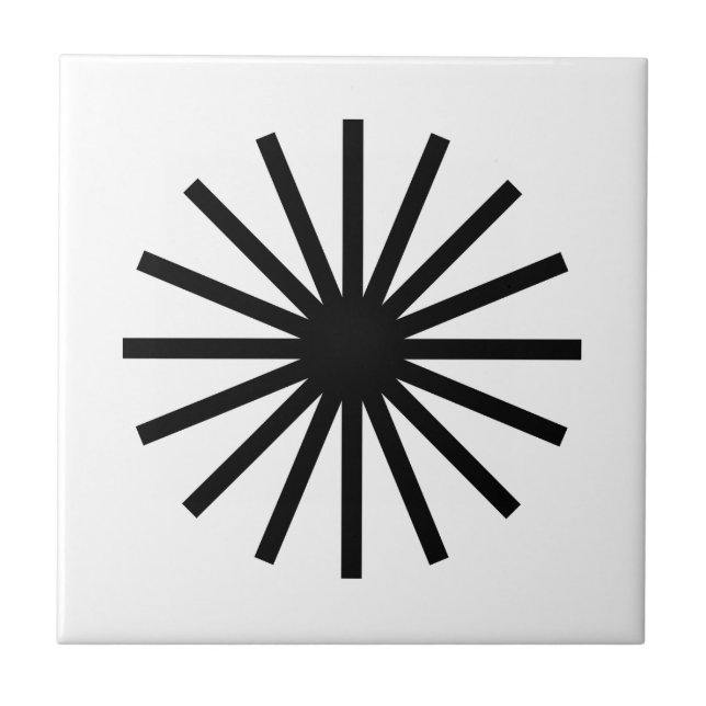 Starburst Black and White Kakelplatta (Framsidan)