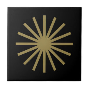 Starburst Black och Guld Kakelplatta