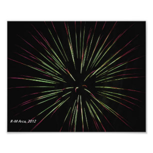 Starburst fyrverkerifoto fototryck