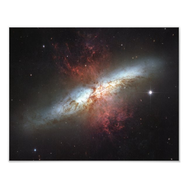 Starburst galaxy, Messier 82 Fototryck (Framsidan)
