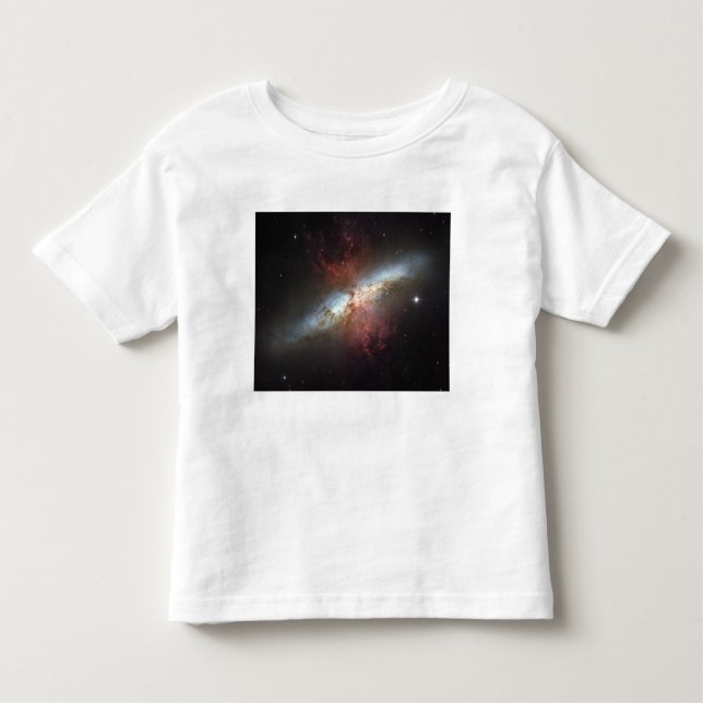 Starburst galaxy, Messier 82 T Shirt (Framsida)