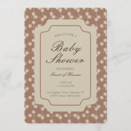 Starburst Geometric Gender Neutral Brown Beige Inbjudningar