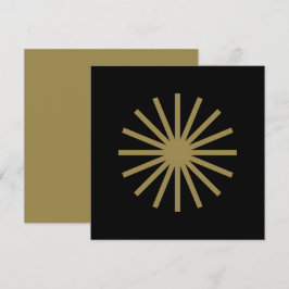 Starburst Guld & Black Inbjudningar