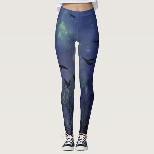 Starburst-Kråkor Leggings (Framsida)